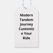Beter Samen Tandem Fiets Samen Modern Ontwerp Cadeaulabel (Achterkant)
