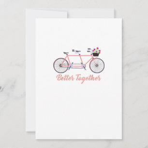 Beter Samen Tandem Fiets Samen Modern Ontwerp Feestdagenkaart
