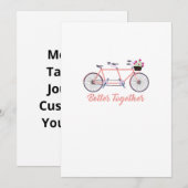 Beter Samen Tandem Fiets Samen Modern Ontwerp Feestdagenkaart (Voorkant / Achterkant)