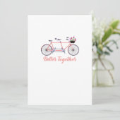 Beter Samen Tandem Fiets Samen Modern Ontwerp Feestdagenkaart (Staand voorkant)