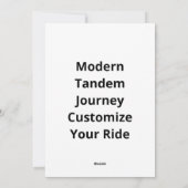 Beter Samen Tandem Fiets Samen Modern Ontwerp Feestdagenkaart (Achterkant)