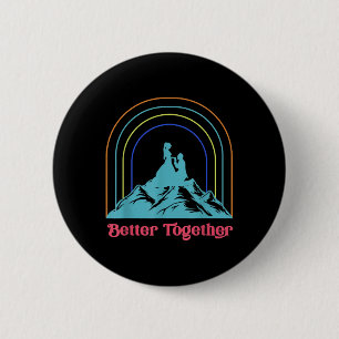 Beter Samen Trouwbruidegom Bruid Echtgenoot M Ronde Button 5,7 Cm