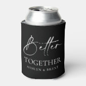 Beter Samen Zwart Bruiloft Koelbox/Koozie Blikjeskoeler (Blikje Voorkant)