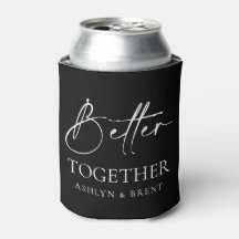 Beter Samen Zwart Bruiloft Koelbox/Koozie