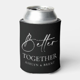 Beter Samen Zwart Bruiloft Koelbox/Koozie Blikjeskoeler