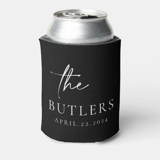 Beter Samen Zwart Bruiloft Koelbox/Koozie Blikjeskoeler (Blikje Achterkant)