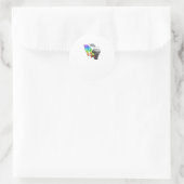 Beter Samen Zwarte Schone Minimalistische Vormgevi Ronde Sticker (Tas)