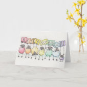 Beter schaap! Beterschapskaart met schaapjes Kaart (Gele Bloem)