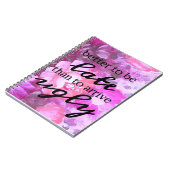 Beter te laat dan lelijk te komen notitieboek (Linkerzijde)