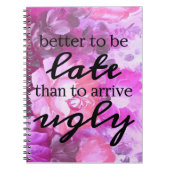 Beter te laat dan lelijk te komen notitieboek (Voorkant)