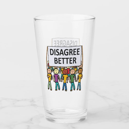 Beter van mening verschillen glas (Voorkant)