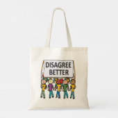 Beter van mening verschillen tote bag (Achterkant)