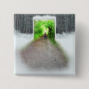 Beter weer vierkante button 5,1 cm