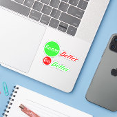 Beter weten, beter sticker doen (Laptop met iPhone)