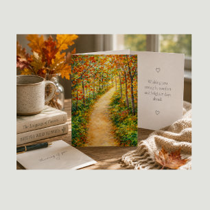 Beter-Word-kaart Herfstbos Pad