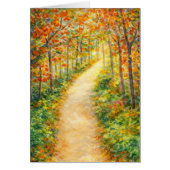 Beter-Word-kaart Herfstbos Pad (Voorkant)