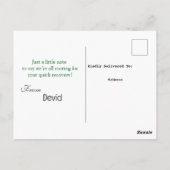 Beter worden gewenst  briefkaart (Achterkant)