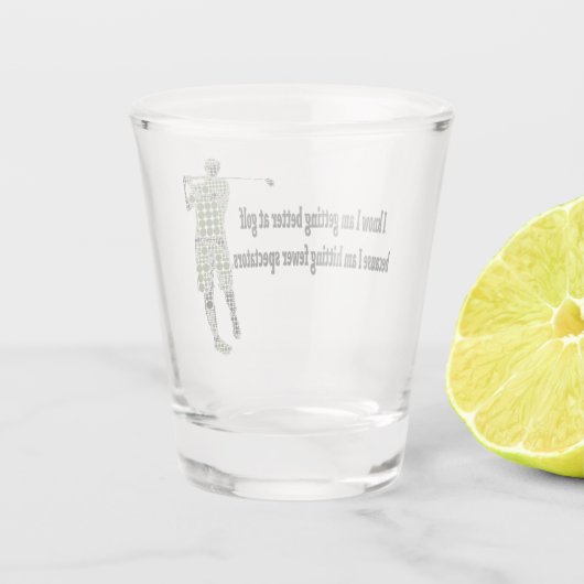 Beter worden op Golf Shot Glas (Achterkant)