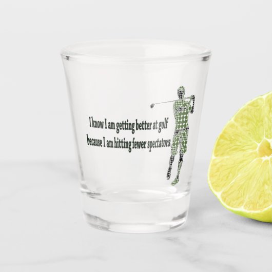 Beter worden op Golf Shot Glas (Voorkant)