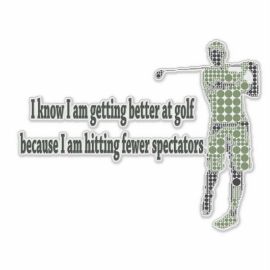 Beter worden op Golf Sticker (Voorkant)