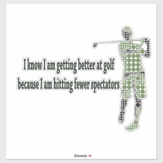 Beter worden op Golf Sticker (Vel)