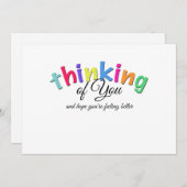 Beter Worden Wenskaart Denk Aan Jou (Voorkant / Achterkant)