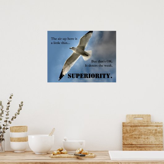 Beter zijn dan iedereen is hard werken (L) Poster (Keuken)