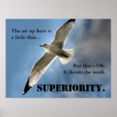 Beter zijn dan iedereen is hard werken (L) Poster (Voorkant)