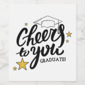 Betere Afstuderen Graphics Beste Graduation Party Wijn Etiket (Enkel label)