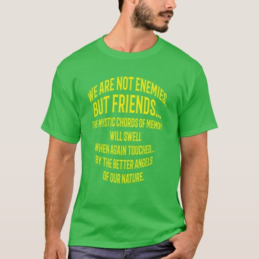 Betere angels van onze Natuur - Lincoln Quote T-shirt (Voorkant)