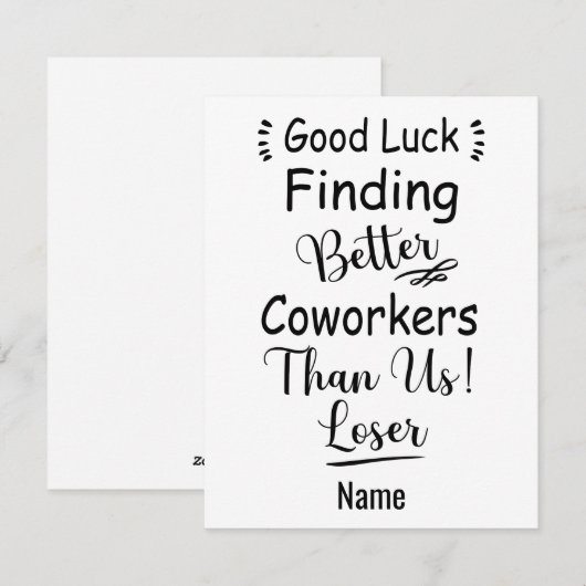 Betere collega's vinden een goede zaak dan wij feestdagenkaart (Voorkant / Achterkant)