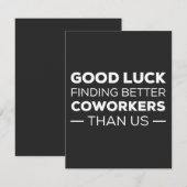 Betere collega's zoeken naar een goed loon dan wij bedankkaart (Voorkant / Achterkant)