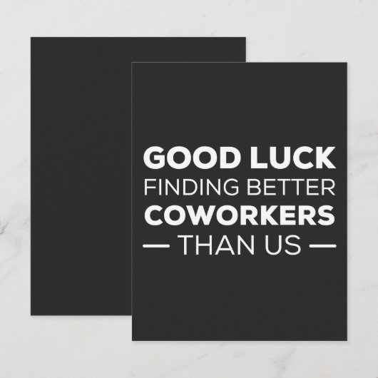 Betere collega's zoeken naar een goed loon dan wij bedankkaart (Voorkant / Achterkant)