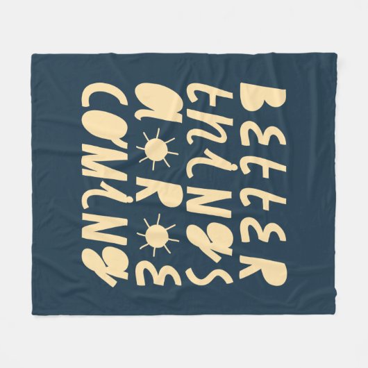 Betere dingen komen eraan fleece deken (Voorkant (Horizontaal))