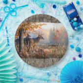 Betere familie speelt in het veld papieren bordje (Feest)