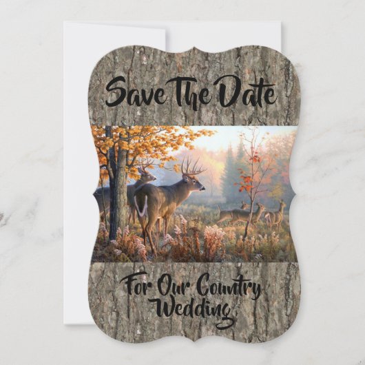 Betere familie speelt in het veld save the date (Voorkant)