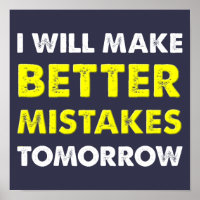 Betere Fouten Morgen Grappig Poster Bord