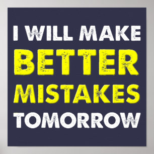 Betere Fouten Morgen Grappig Poster Bord