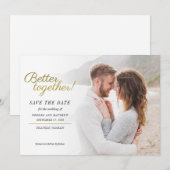Betere gezamenlijke foto-bruiloft bespaart de datu save the date (Voorkant / Achterkant)