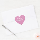 Betere gezamenlijke liefde voor Fuchsia roze Hart Sticker (Envelop)