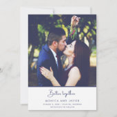 Betere gezamenlijke moderne fotobruiloft bespaart  save the date (Voorkant)