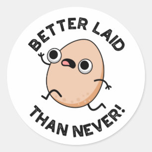 Betere hulp dan nooit grappige eicspun ronde sticker