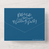 Betere late trouwpartij RSVP foto blauw wit All In One Uitnodiging (Achterkant)