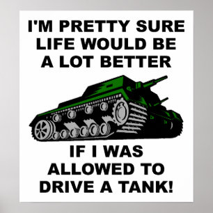 Betere levens door Tanks Funny Poster