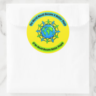 Betere Mensen Betere Wereld Lrg Sticker set van 6