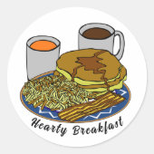Betere ontbijtdag ronde sticker (Voorkant)