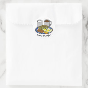 Betere ontbijtdag ronde sticker