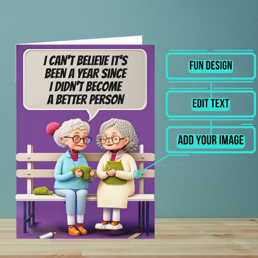 Betere persoon in het nieuwe jaar kaart