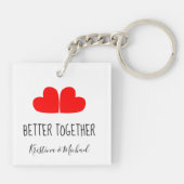 Betere rode harten bij je naam sleutelhanger (Achterkant)