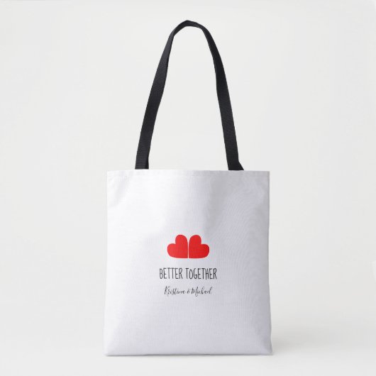 Betere rode harten bij je naam tote bag (Voorkant)